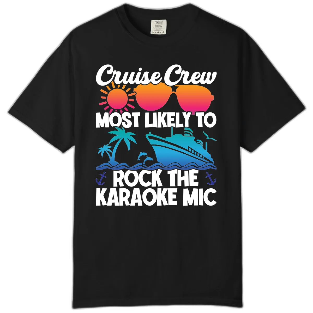 Cruise Crew Karaoke Rock Comfort Color in Black
