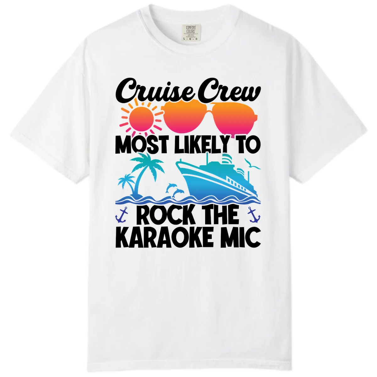 Cruise Crew Karaoke Rock Comfort Color in White