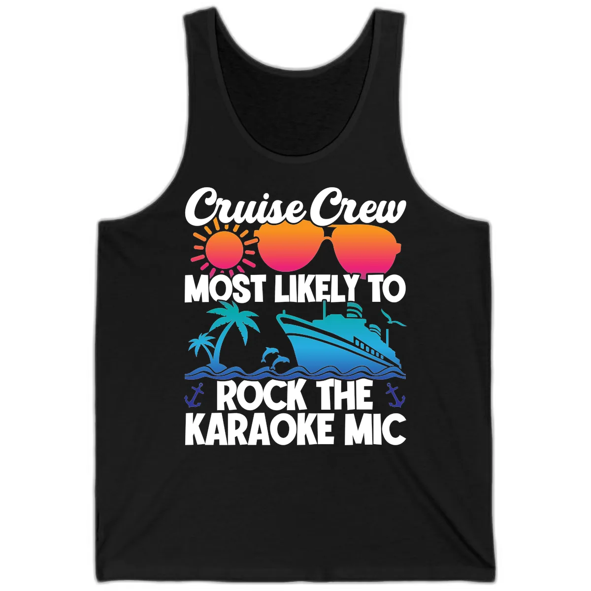 Cruise Crew Karaoke Rock Tank in Black