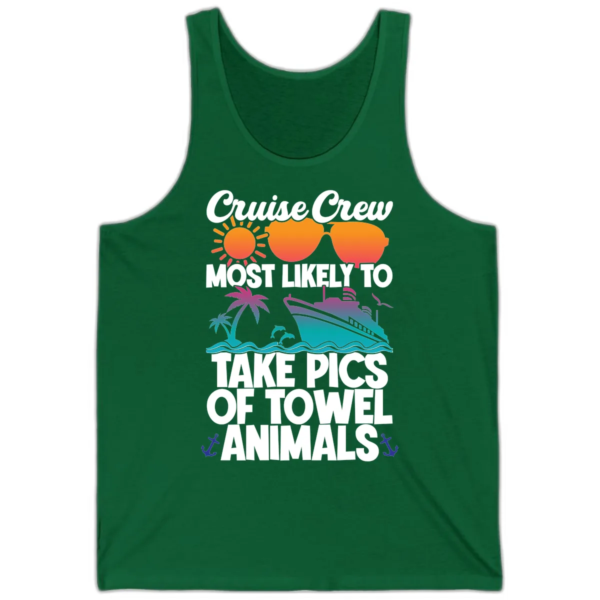Cruise Crew Towel Animal Photos Tank in Kelly