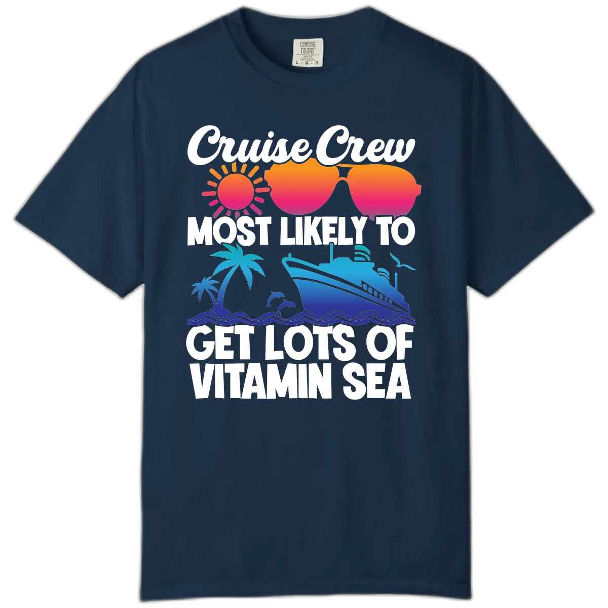 Cruise Crew Vitamin Sea Comfort Color in True Navy
