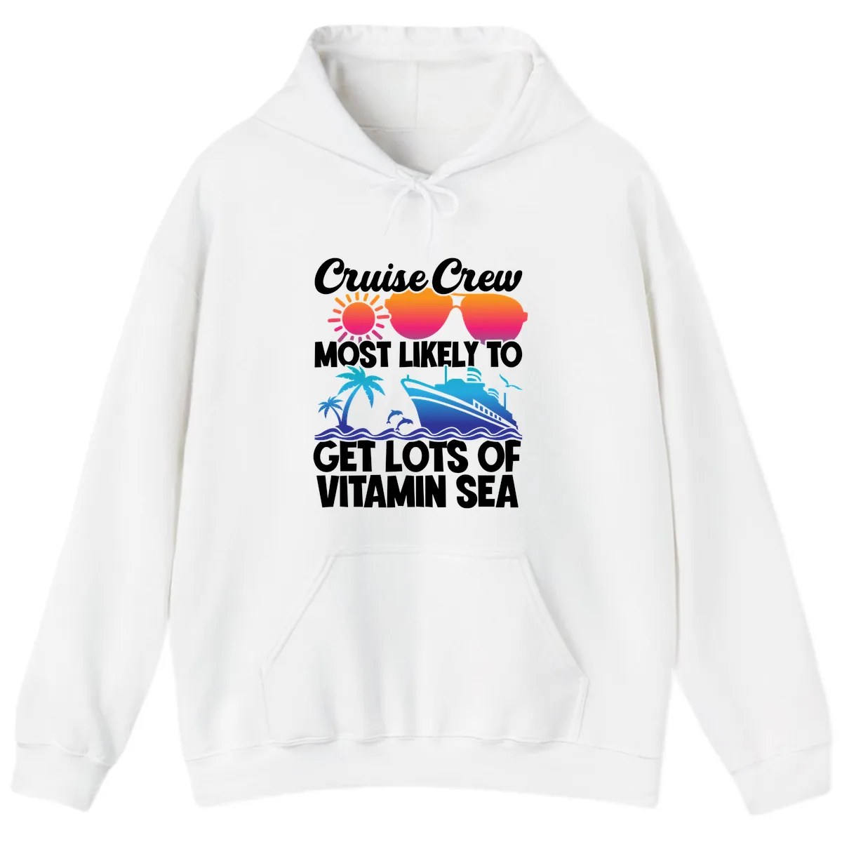 Cruise Crew Vitamin Sea Hoodie in White