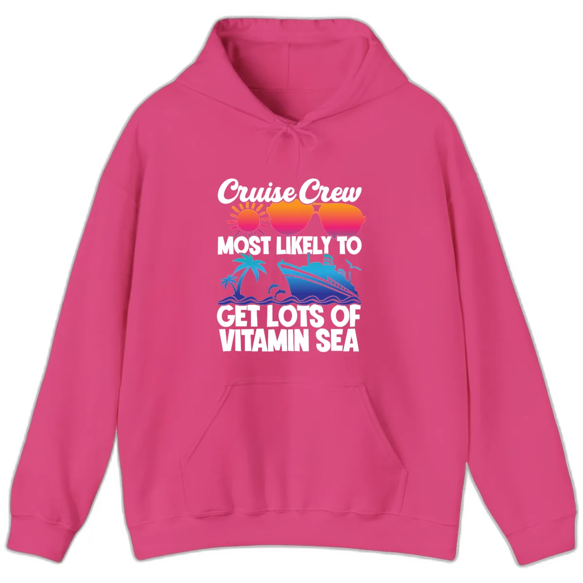 Cruise Crew Vitamin Sea Hoodie in Heliconia
