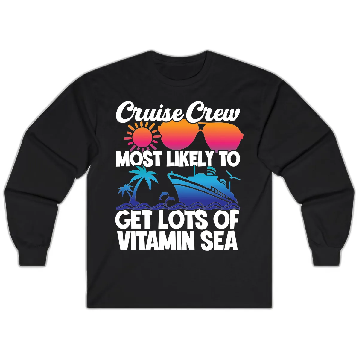 Cruise Crew Vitamin Sea Long Sleeve in Black