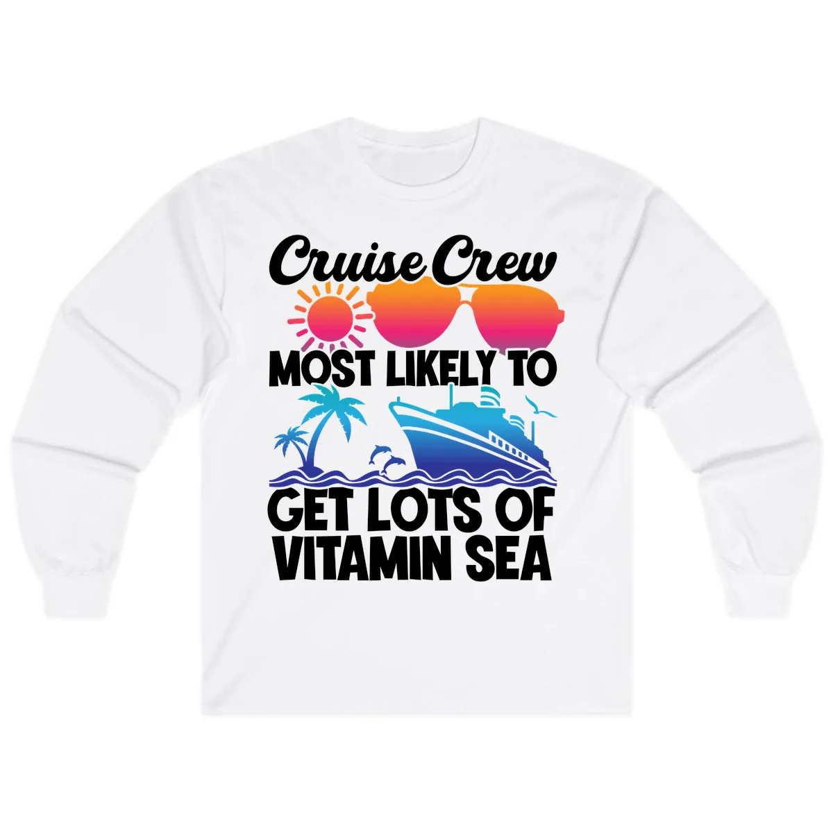Cruise Crew Vitamin Sea Long Sleeve in White