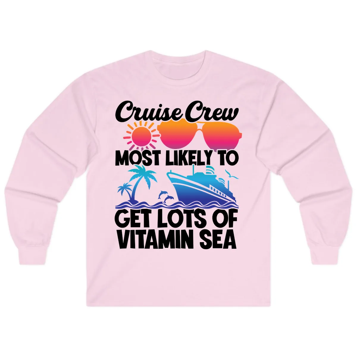 Cruise Crew Vitamin Sea Long Sleeve in Light Pink