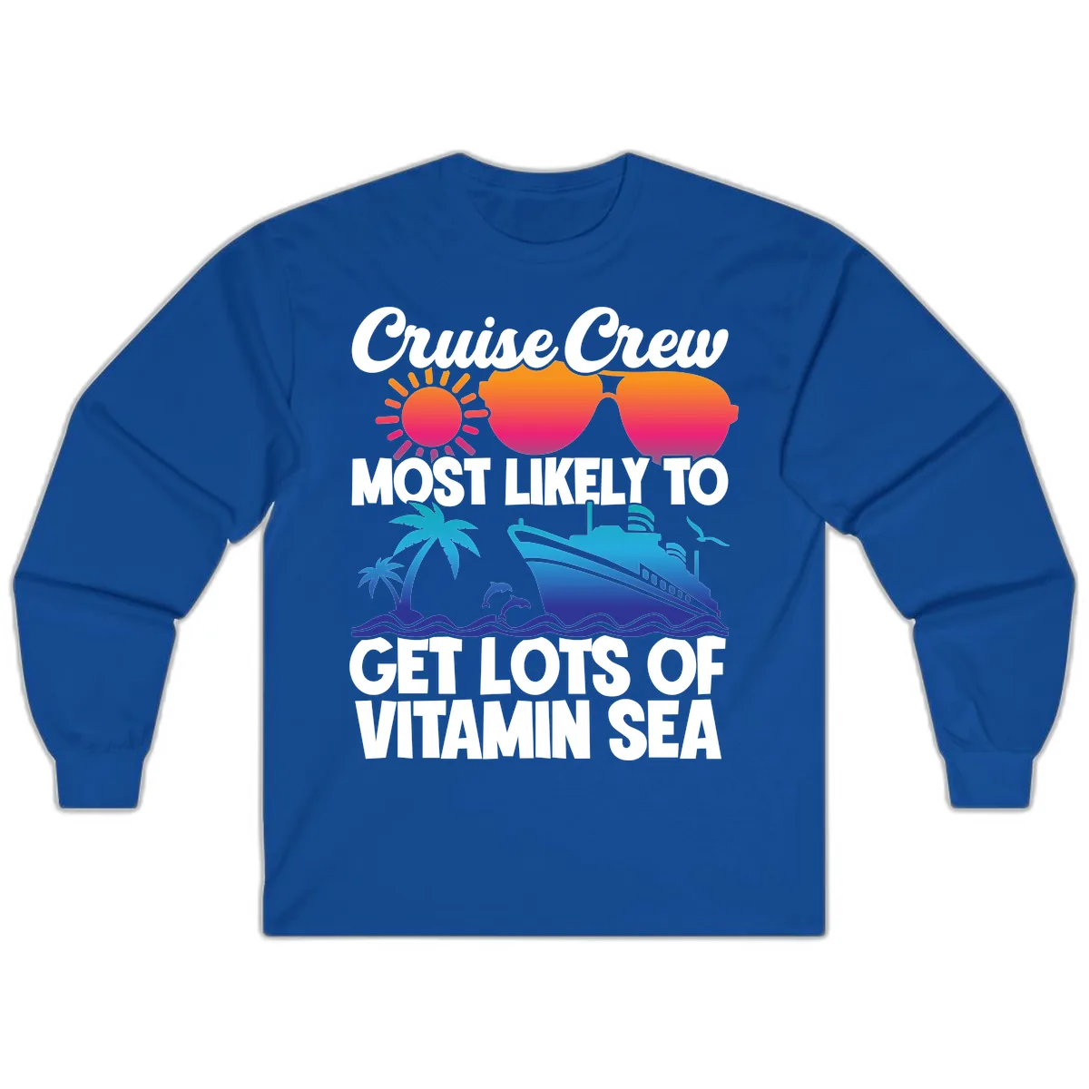 Cruise Crew Vitamin Sea Long Sleeve in Royal