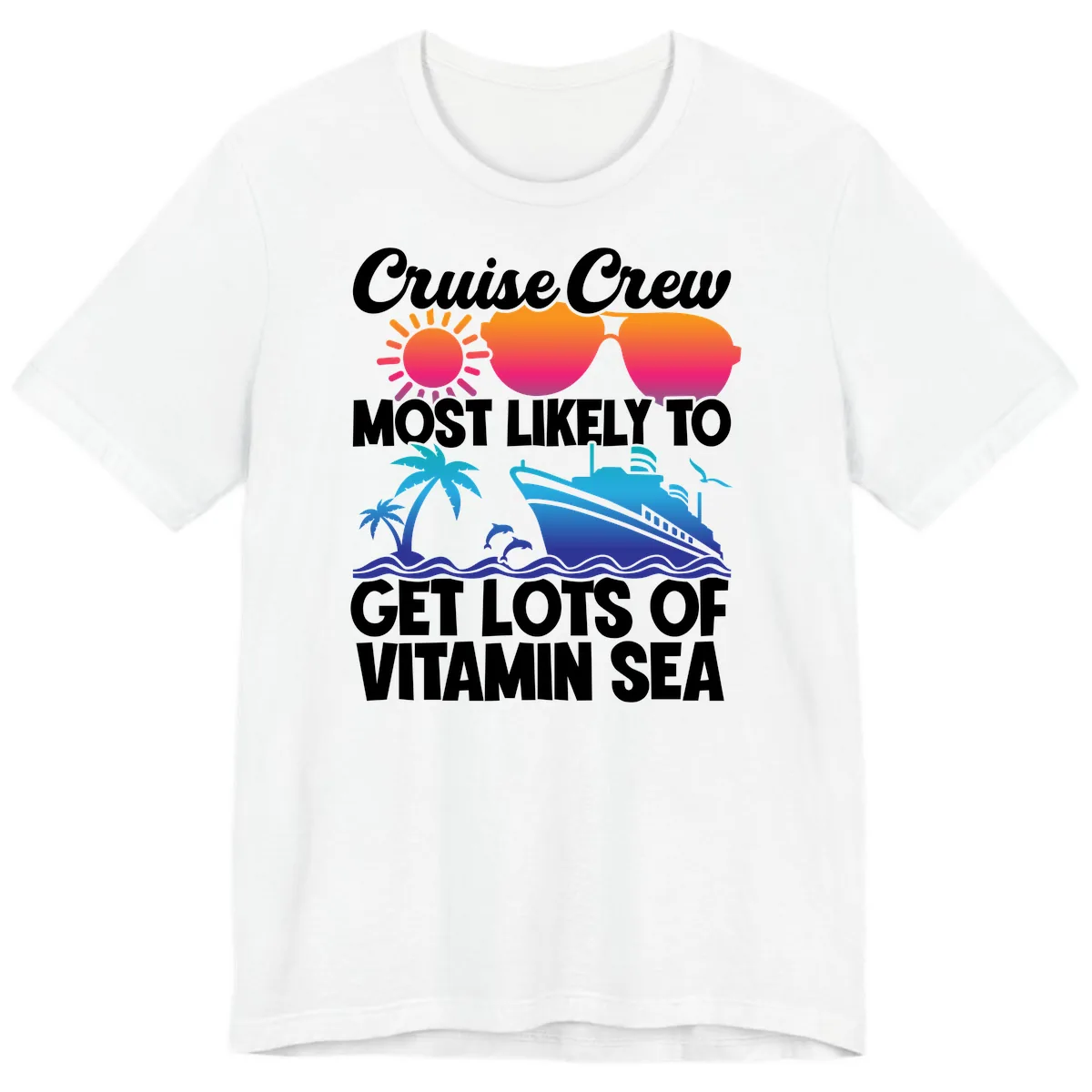 Cruise Crew Vitamin Sea Premium T-Shirt in White