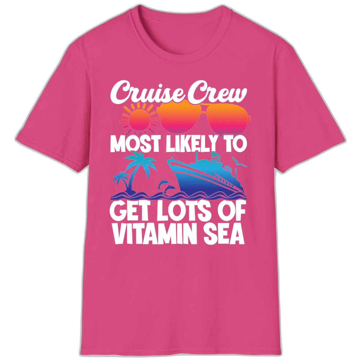 Cruise Crew Vitamin Sea T-Shirt in Heliconia