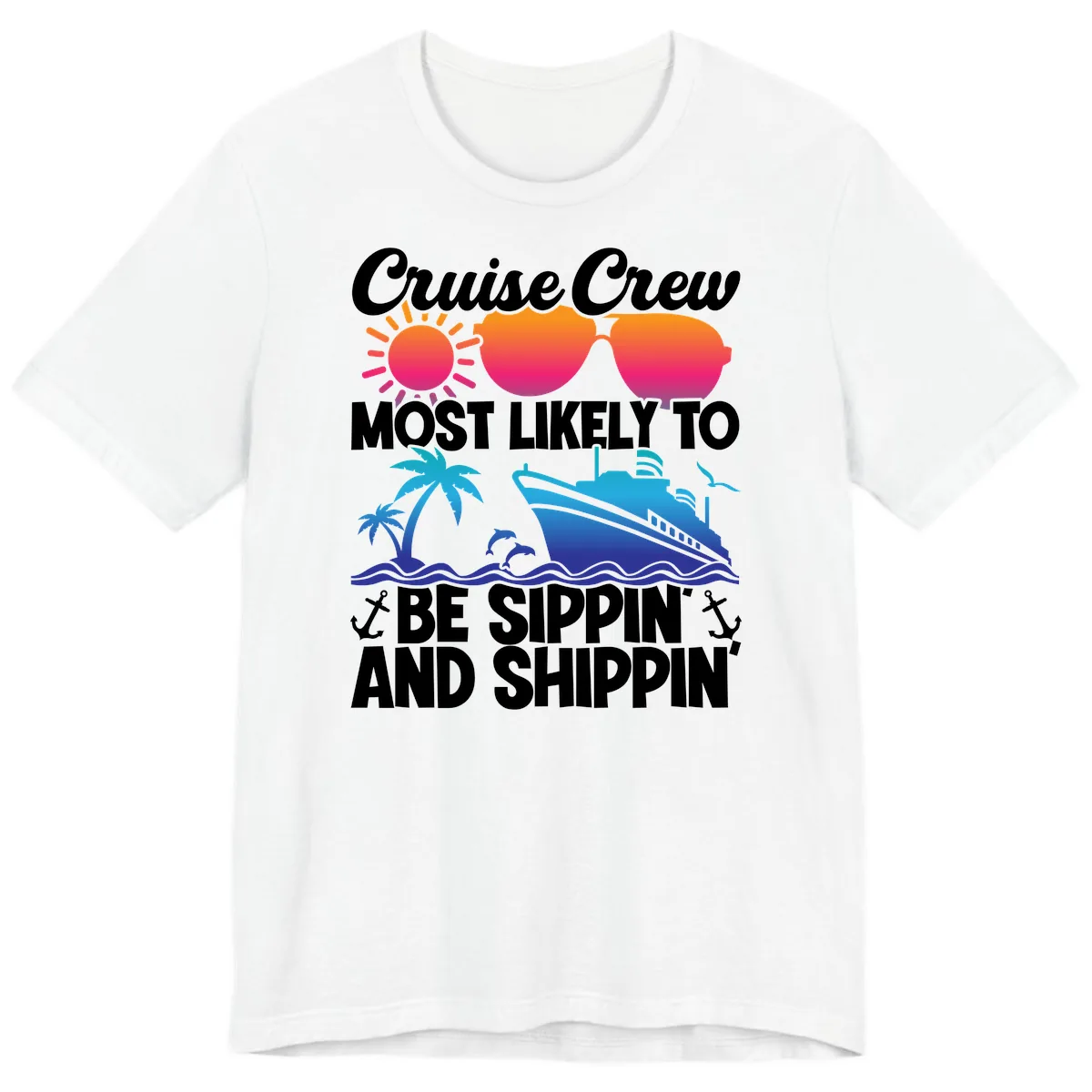 Most Likely To Be Sippin And Shippin Premium T-Shirt in White