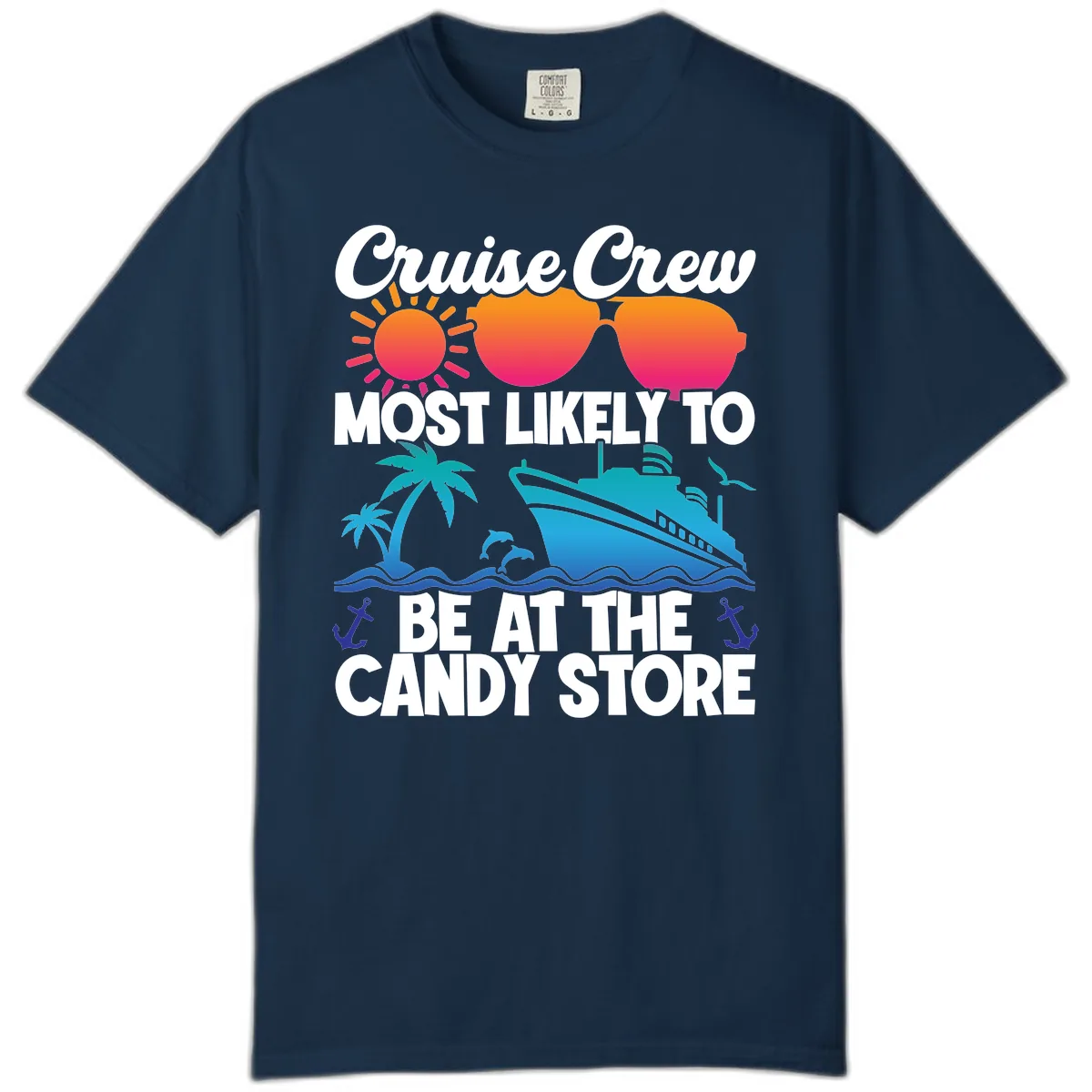 Cruise Crew Candy Store Comfort Color in True Navy