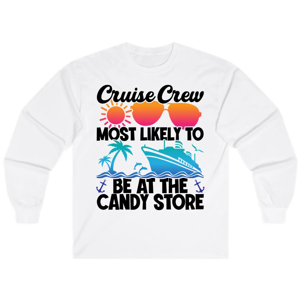 Cruise Crew Candy Store Long Sleeve in White