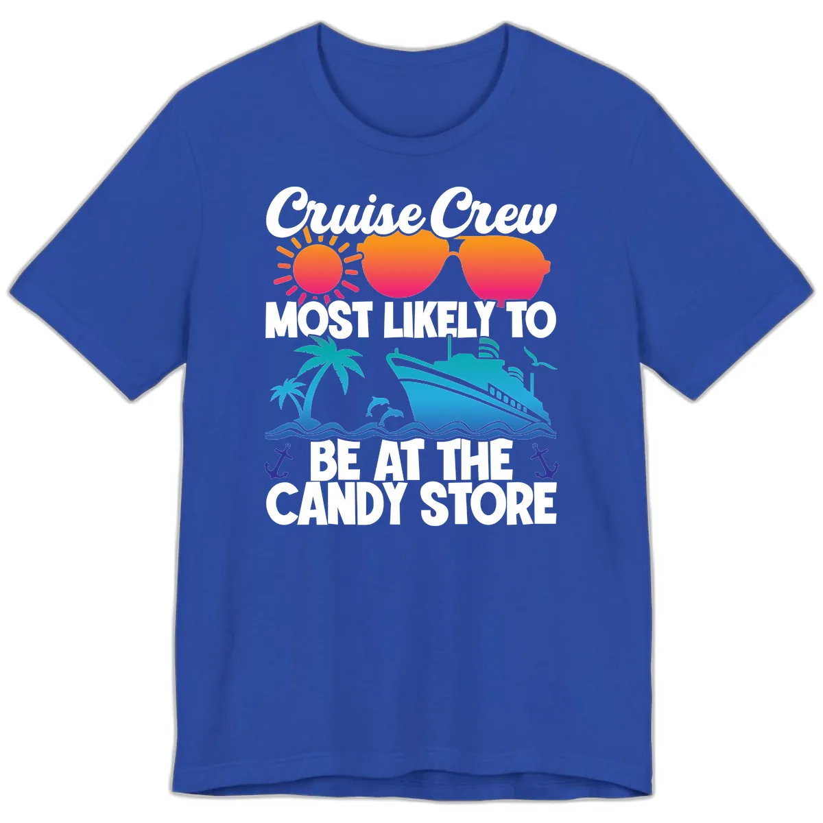 Cruise Crew Candy Store Premium T-Shirt in True Royal