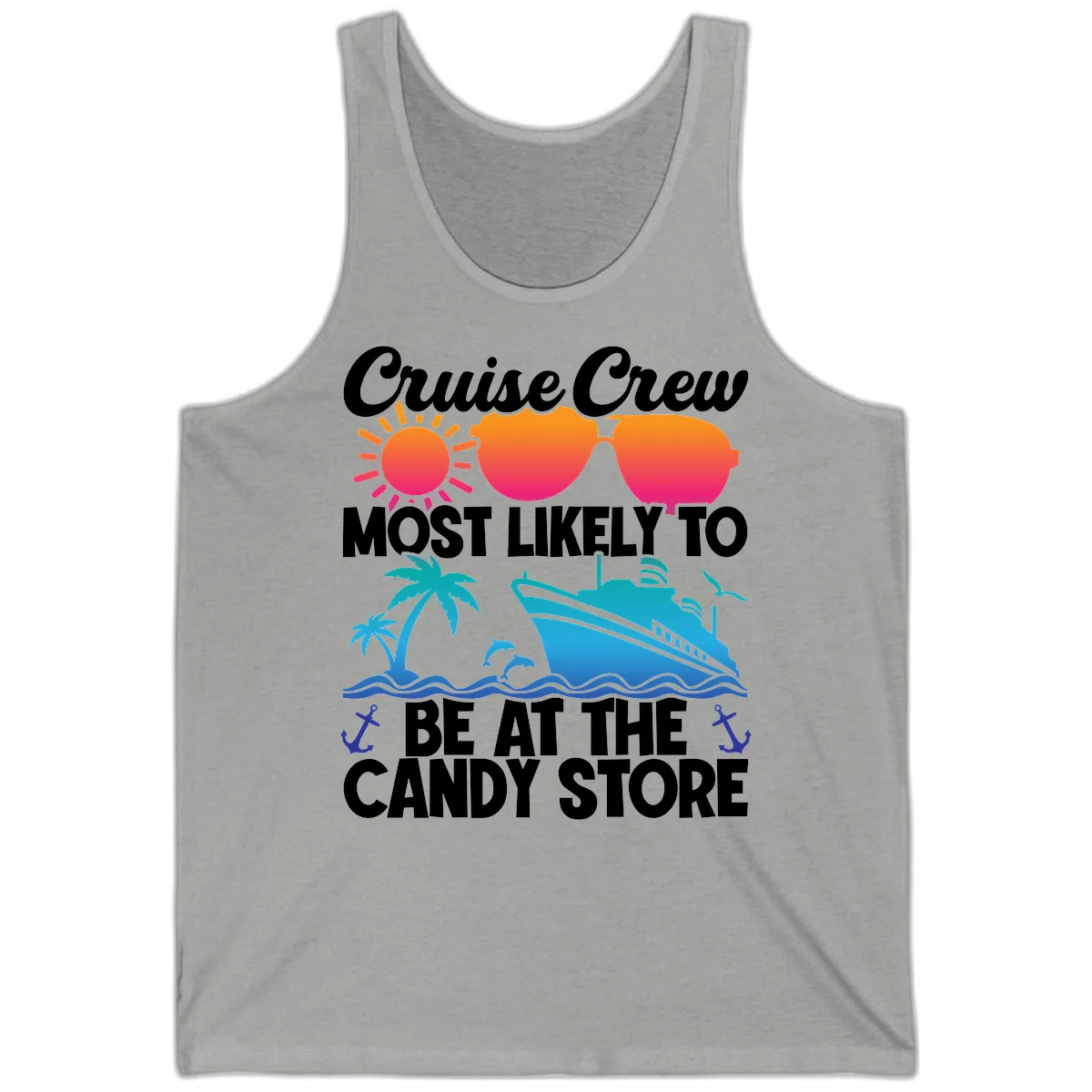 Cruise Crew Candy Store Tank in Athletic Heather