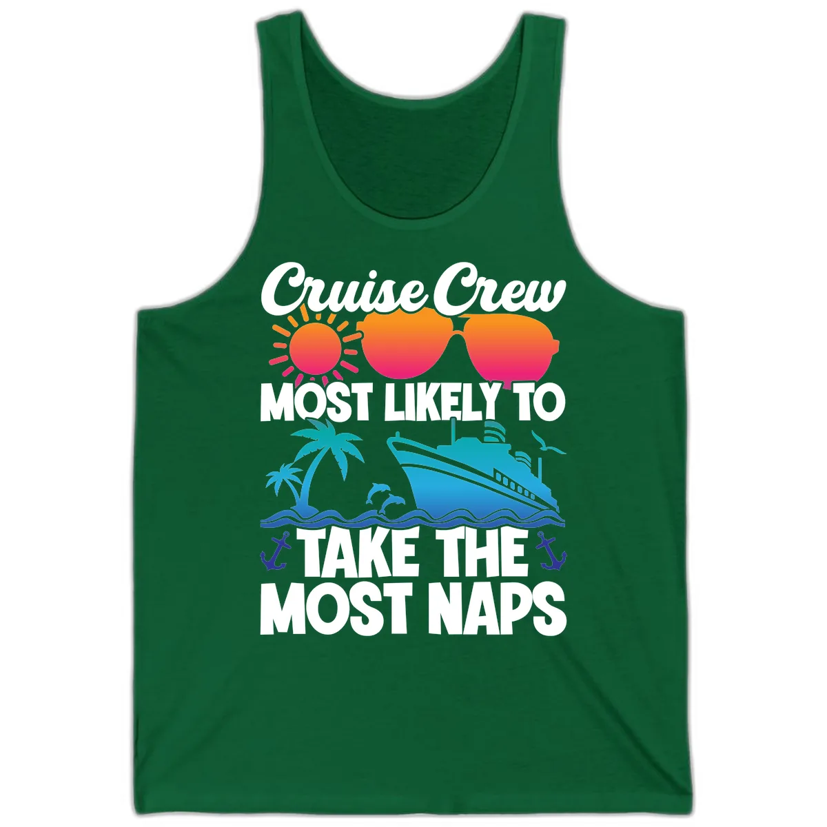 Cruise Crew Most Likely To Take The Most Naps Tank in Kelly