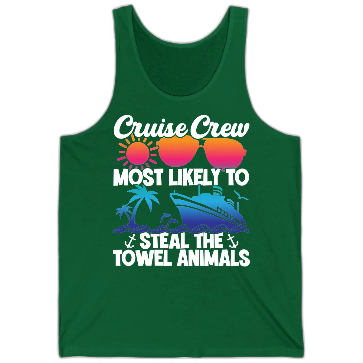 Cruise Crew Steal The Towel Animals Tank in Kelly
