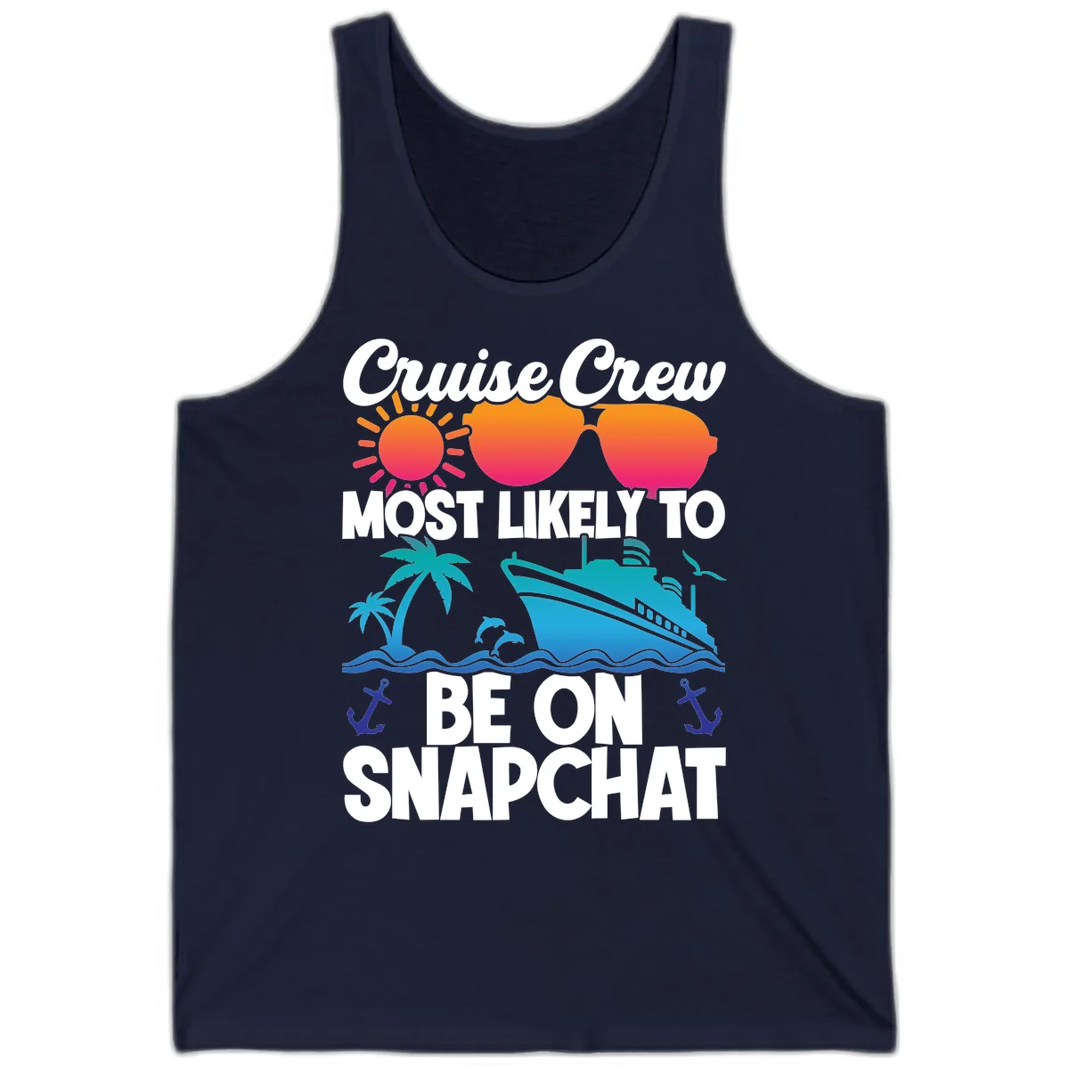 Cruise Crew Most Likely To Snapchat Tank in Navy