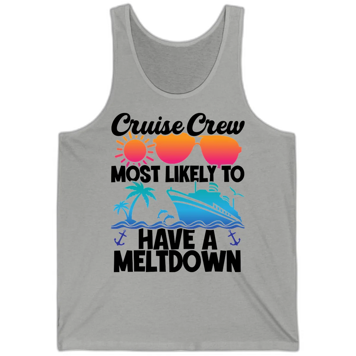 Cruise Crew Most Likely To Meltdown Tank in Athletic Heather