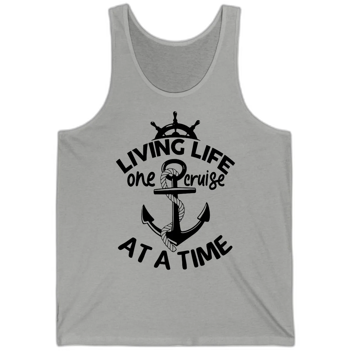 Living Life One Cruise At A Time Tank in Athletic Heather