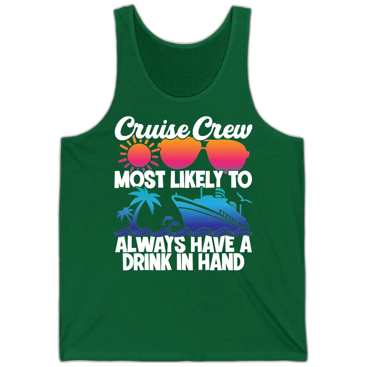 Cruise Crew Drink In Hand Tank in Kelly
