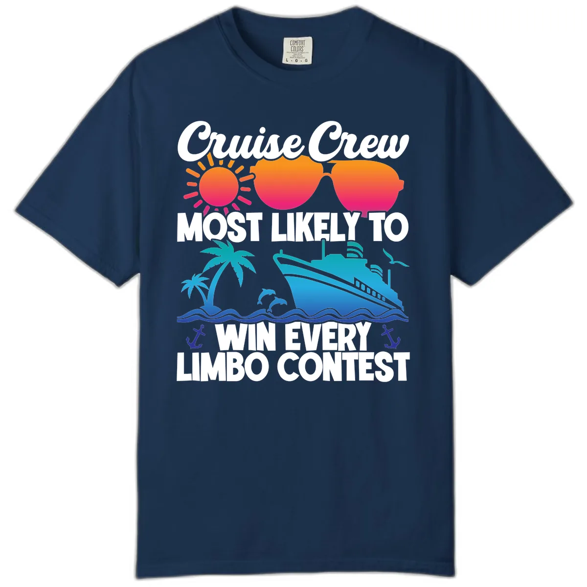 Cruise Crew Limbo Contest Comfort Color in Navy