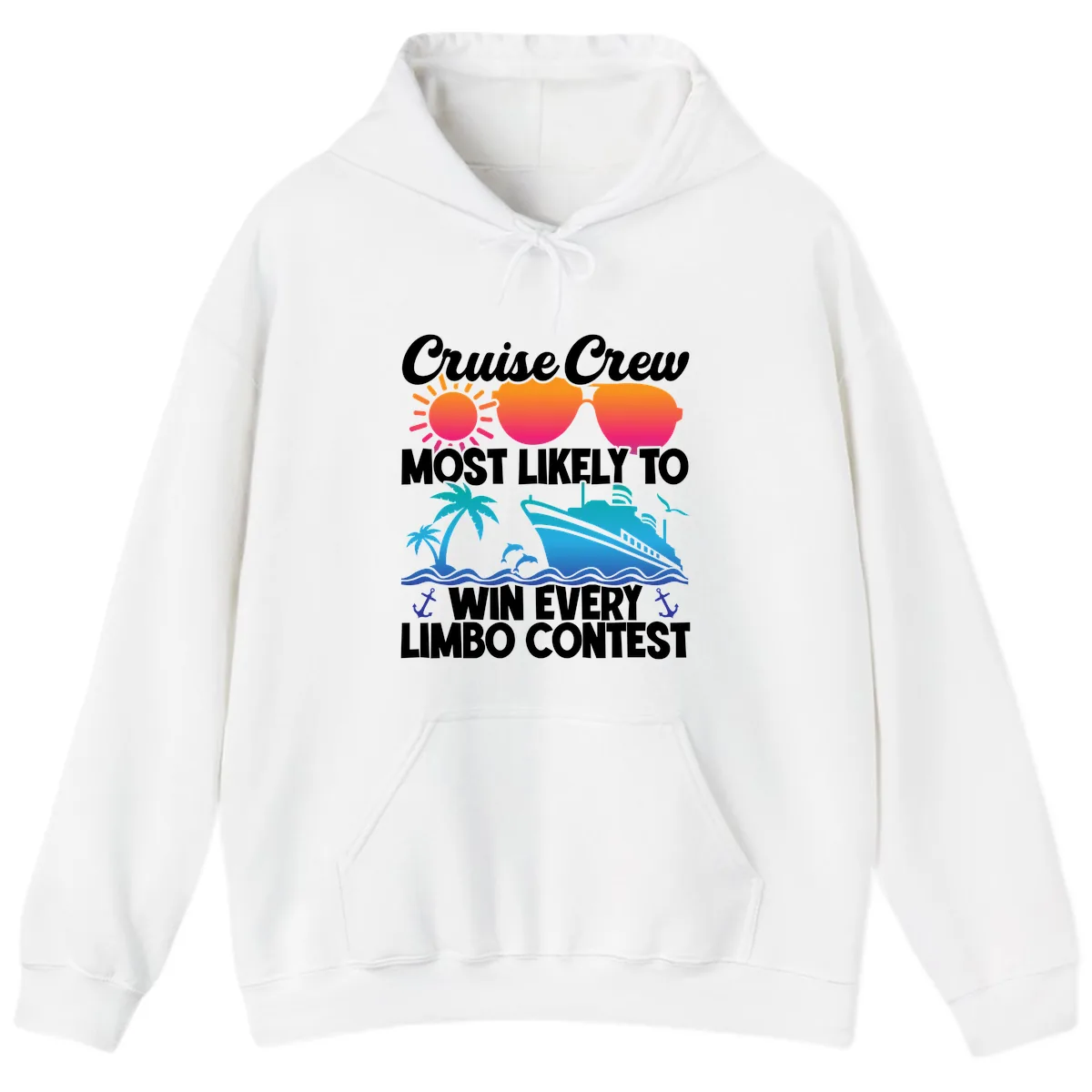 Cruise Crew Limbo Contest Hoodie in White