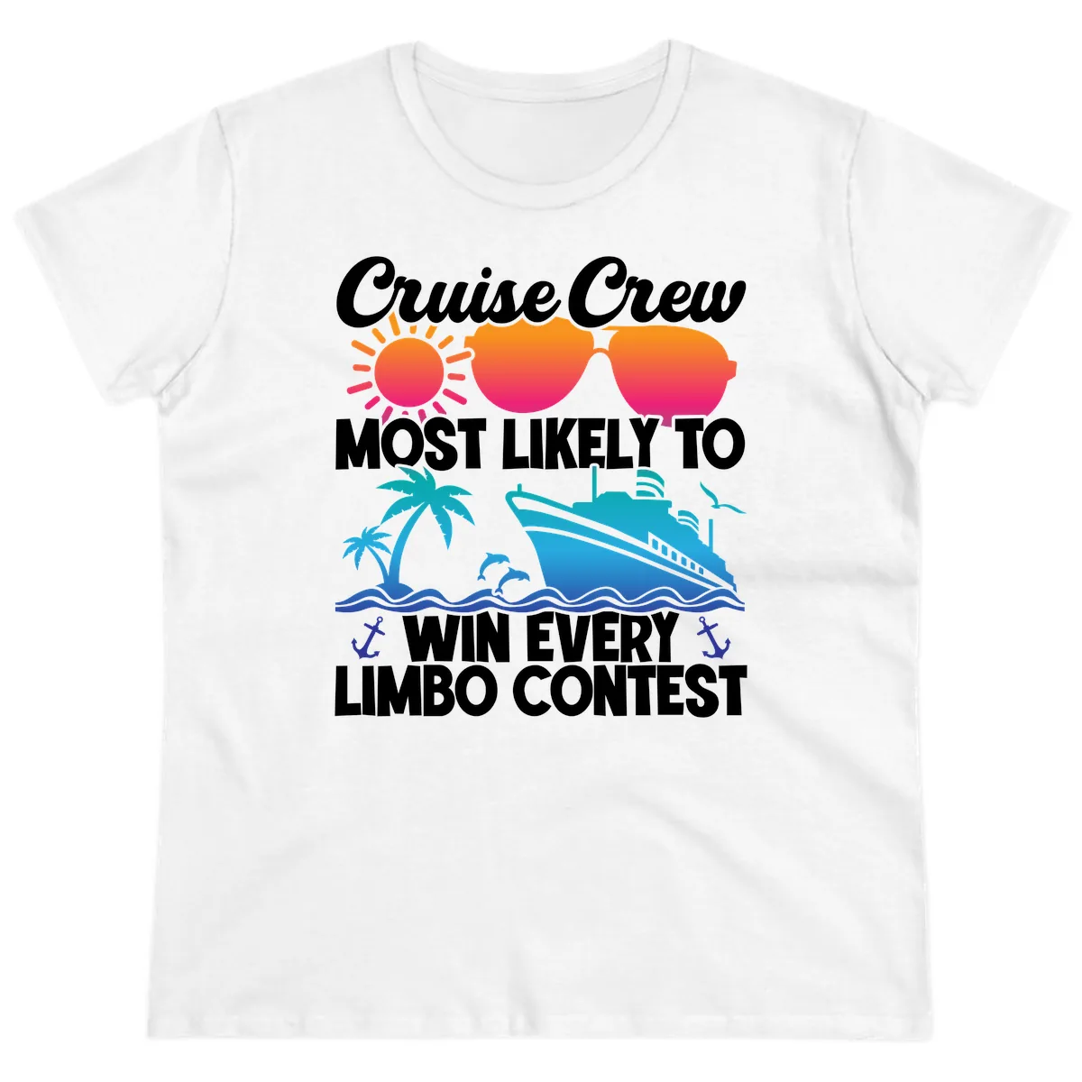Cruise Crew Limbo Contest Ladies Tee in White