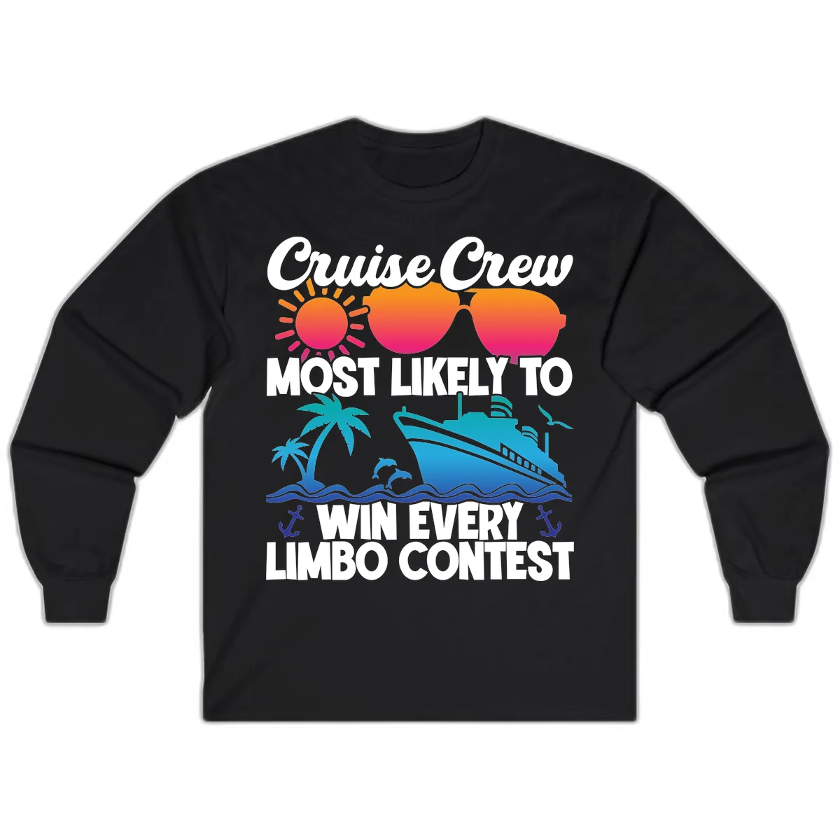 Cruise Crew Limbo Contest Long Sleeve in Black