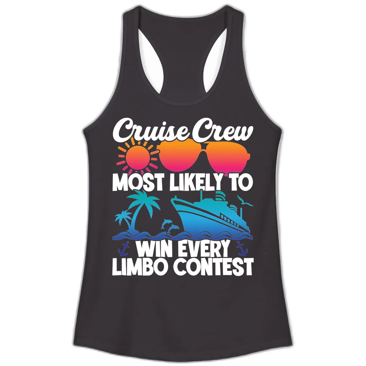 Cruise Crew Limbo Contest Ladies Tank in Black