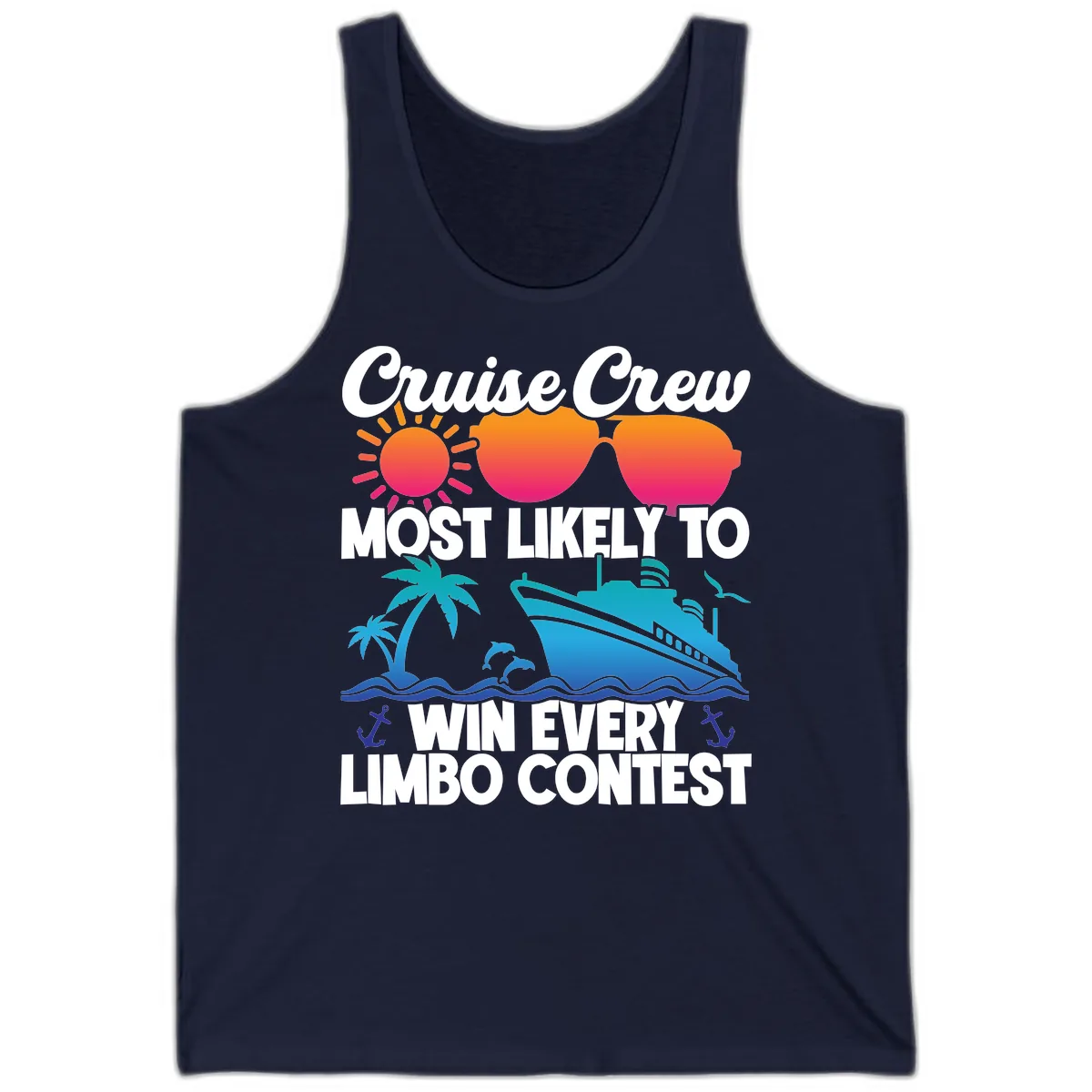 Cruise Crew Limbo Contest Tank in Navy