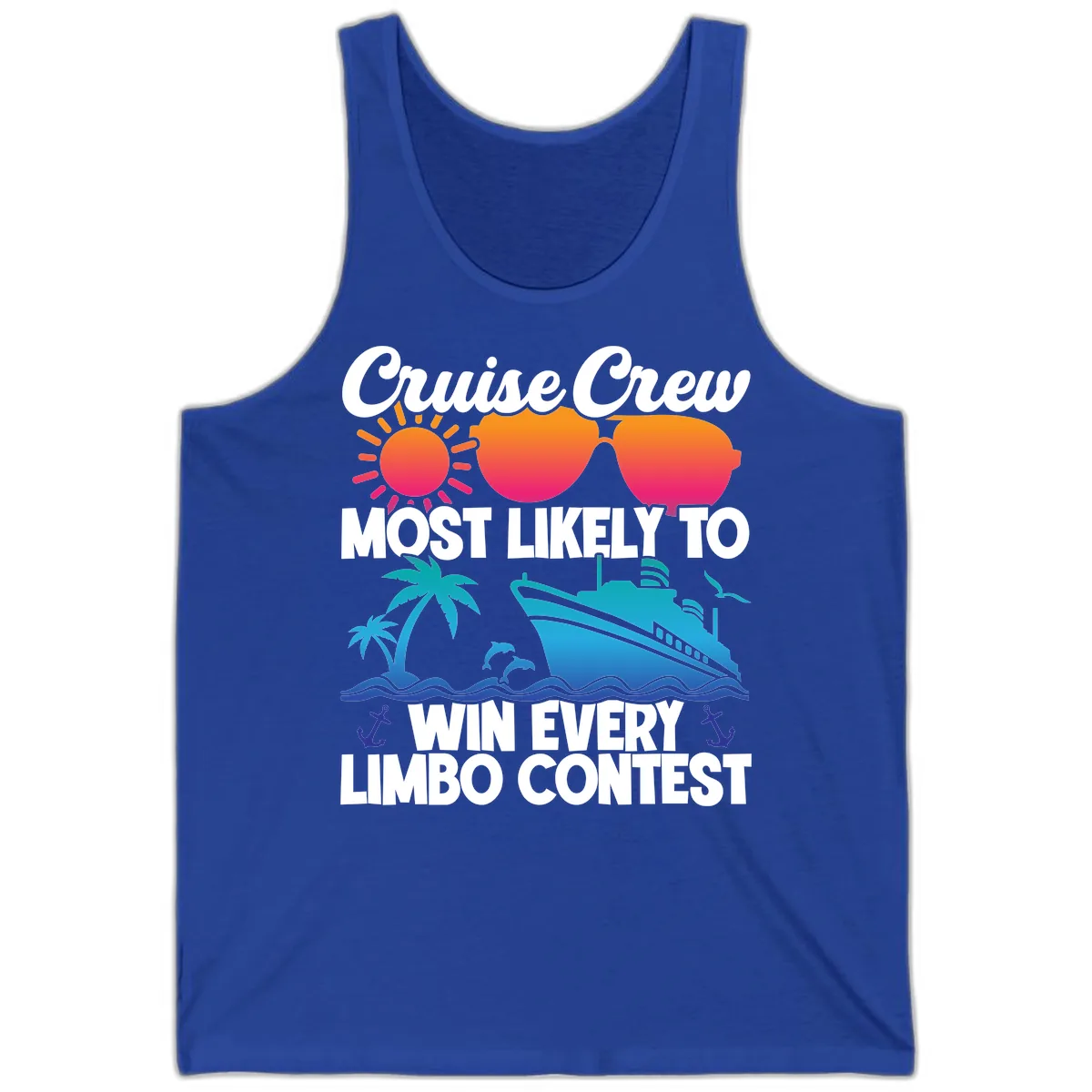 Cruise Crew Limbo Contest Tank in True Royal