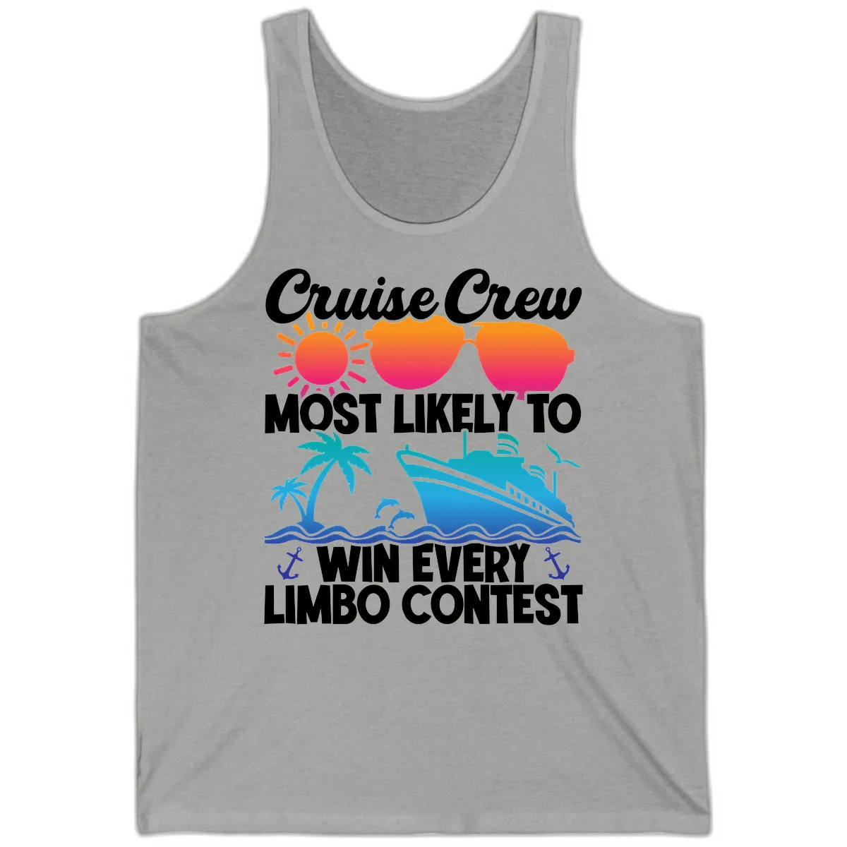 Cruise Crew Limbo Contest Tank in Athletic Heather