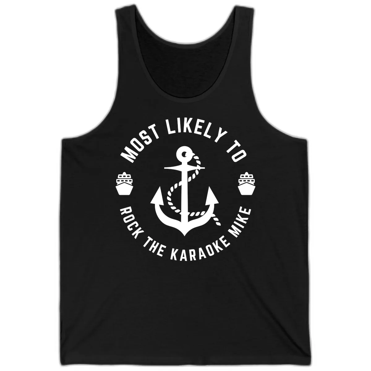 Most Likely To Rock The Karaoke Cruise Tank in Black