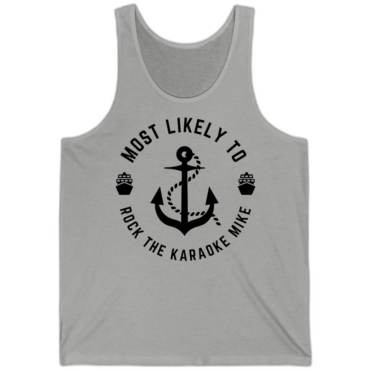 Most Likely To Rock The Karaoke Cruise Tank in Athletic Heather