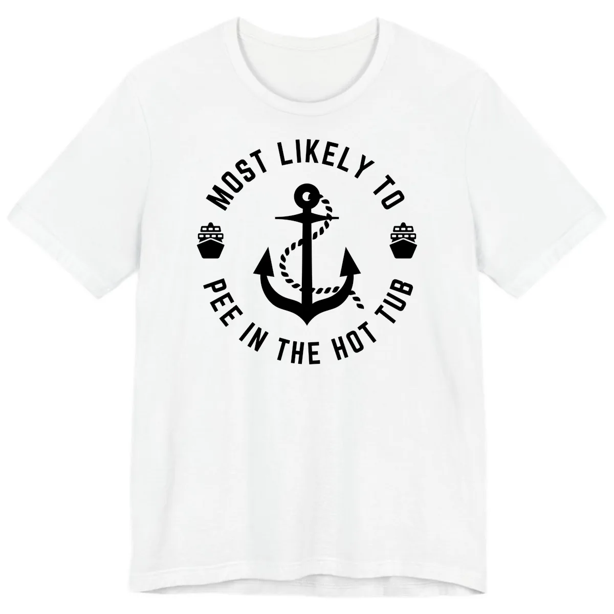 Most Likely To Pee In The Hot Tub Premium T-Shirt in White