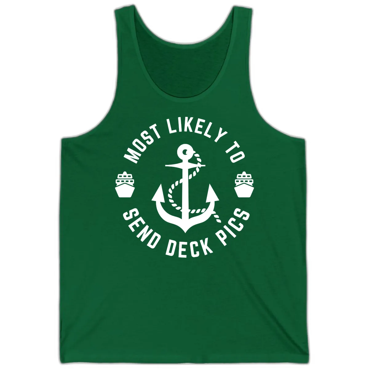 Most Likely To Send Deck Pics Tank in Kelly