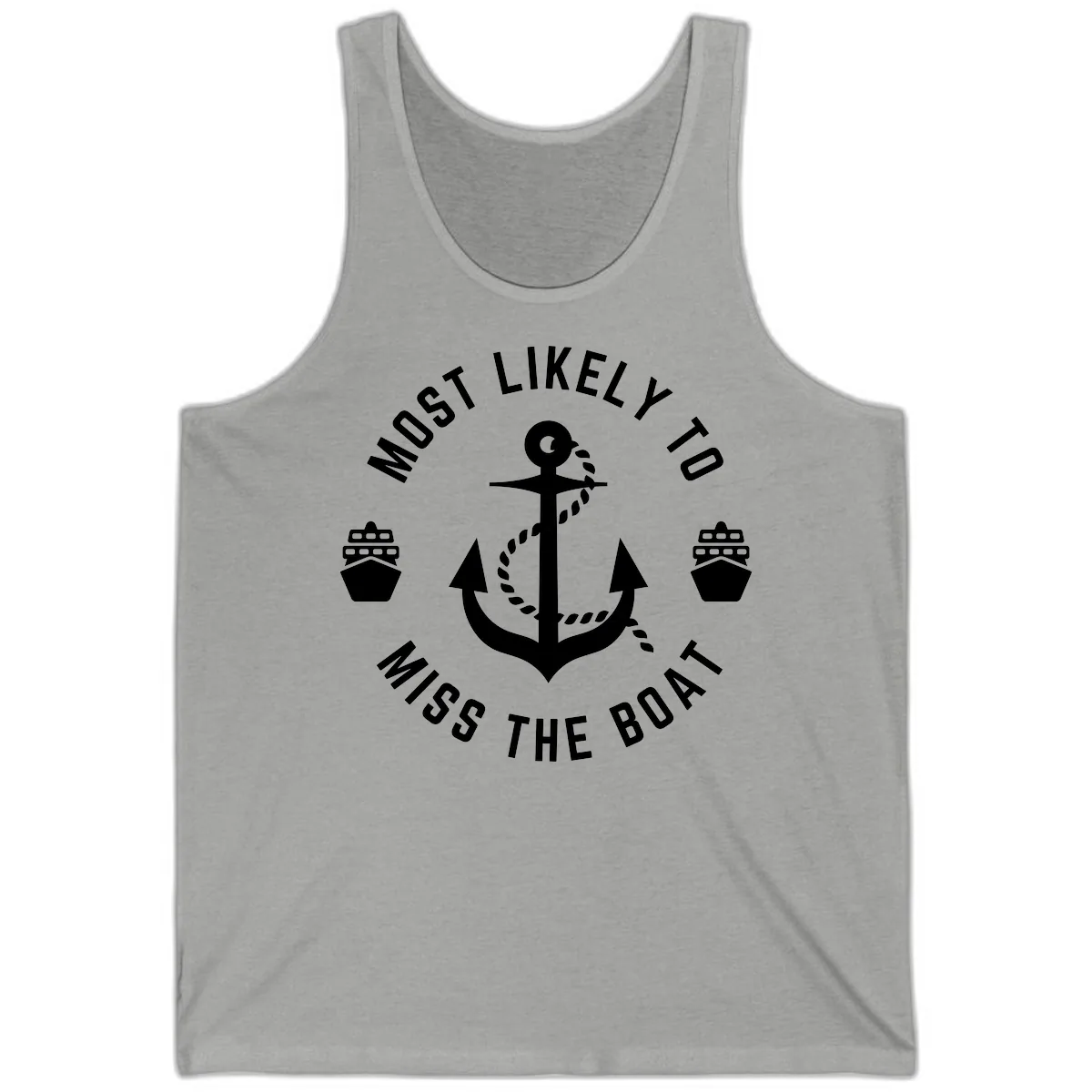 Most Likely To Miss The Boat Tank in Athletic Heather
