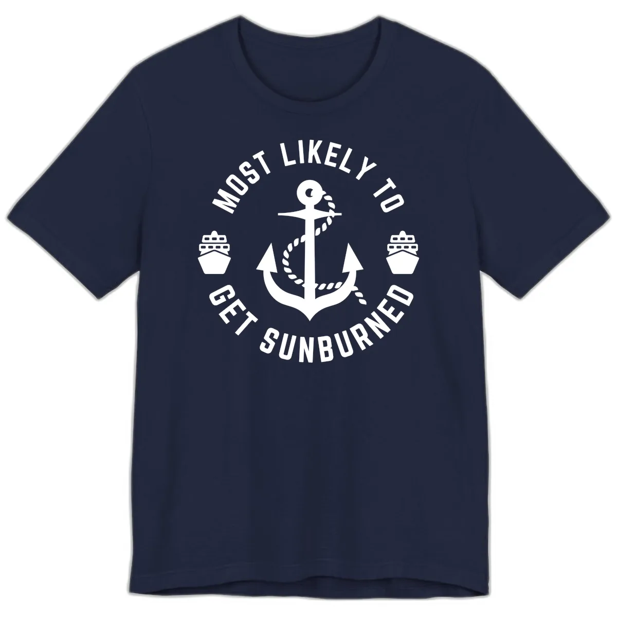 Most Likely To Get Sunburned Premium T-Shirt in Navy
