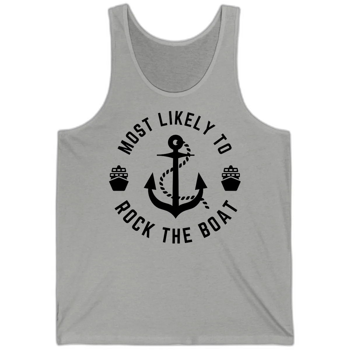 Most Likely To Rock The Boat Tank in Athletic Heather