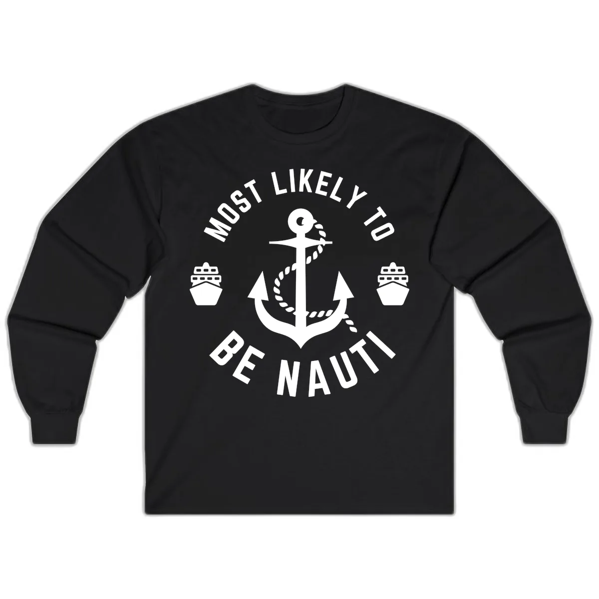 Most Likely To Be Nautical Long Sleeve in Black
