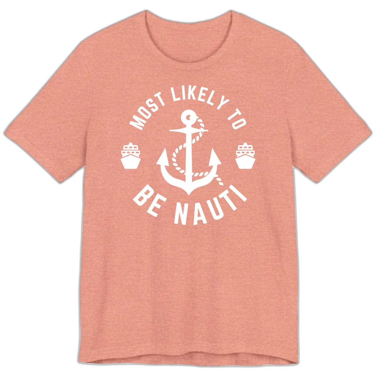 Most Likely To Be Nautical Premium T-Shirt in Heather Sunset