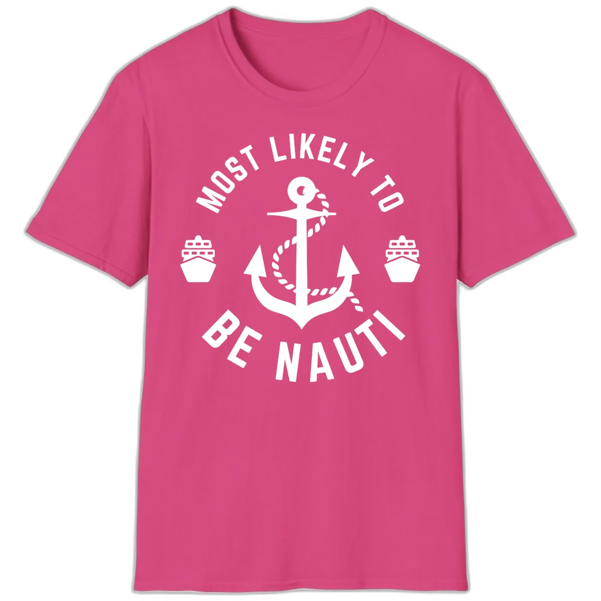 Most Likely To Be Nautical T-Shirt in Heliconia