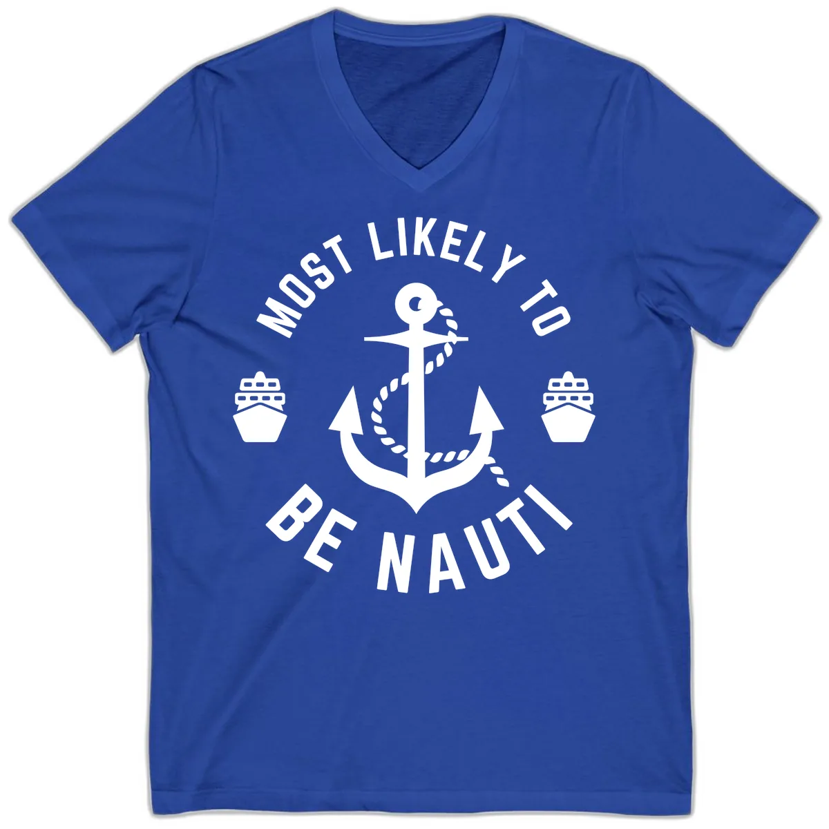 Most Likely To Be Nautical V-Neck in True Royal