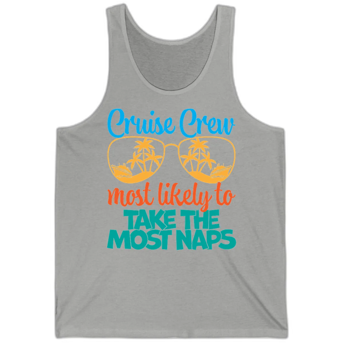 Cruise Crew Most Likely To Take The Naps Tank in Athletic Heather