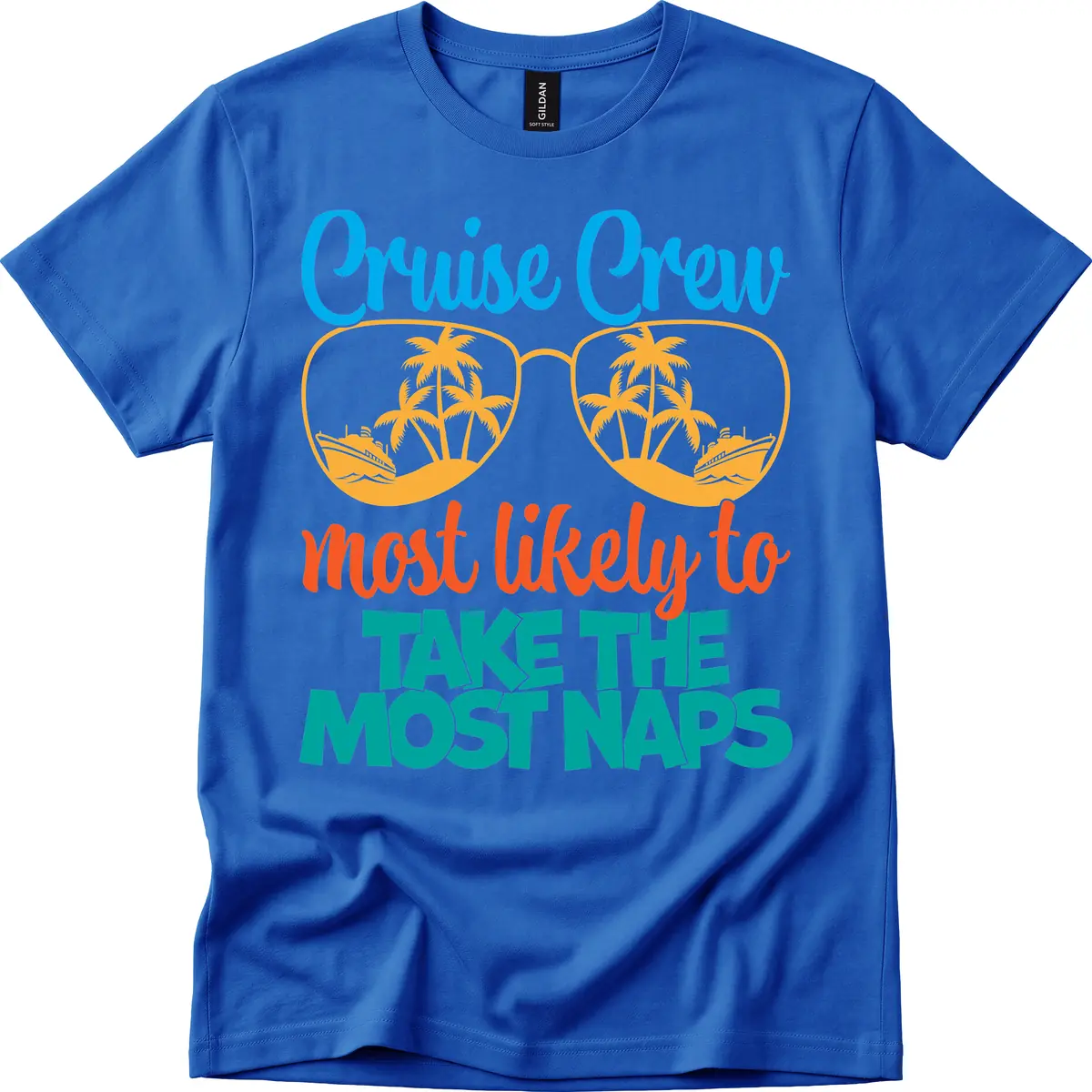 Cruise Crew Most Likely To Take The Naps T-Shirt in Royal