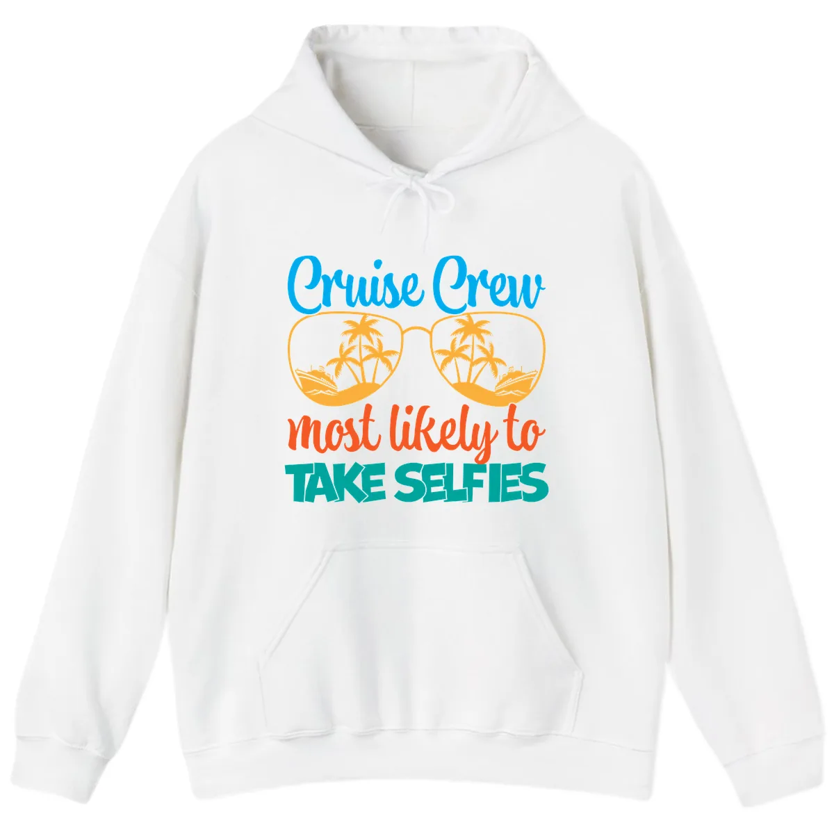 Cruise Crew Most Likely To Take Selfies Hoodie in White