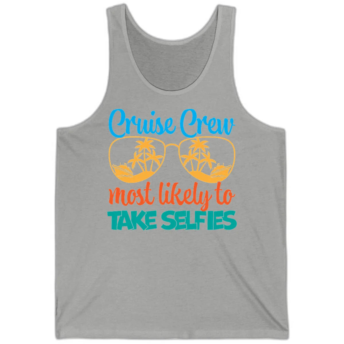 Cruise Crew Most Likely To Take Selfies Tank in Athletic Heather