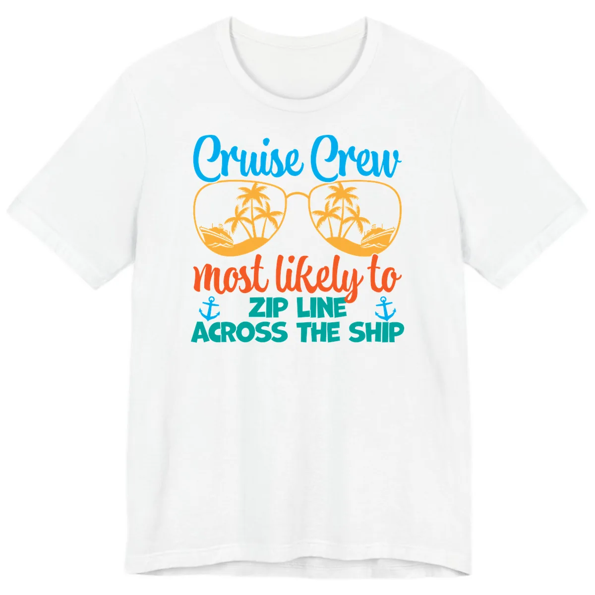 Cruise Crew Most Likely To Zip Line Premium T-Shirt in White