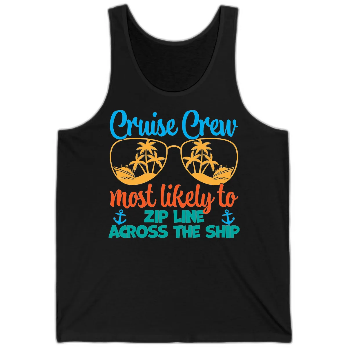 Cruise Crew Most Likely To Zip Line Tank in Black
