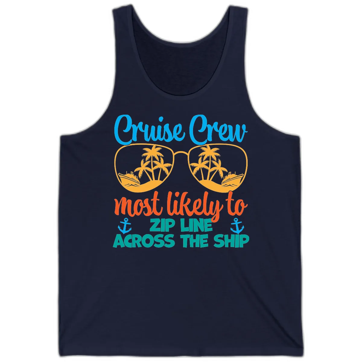 Cruise Crew Most Likely To Zip Line Tank in Navy